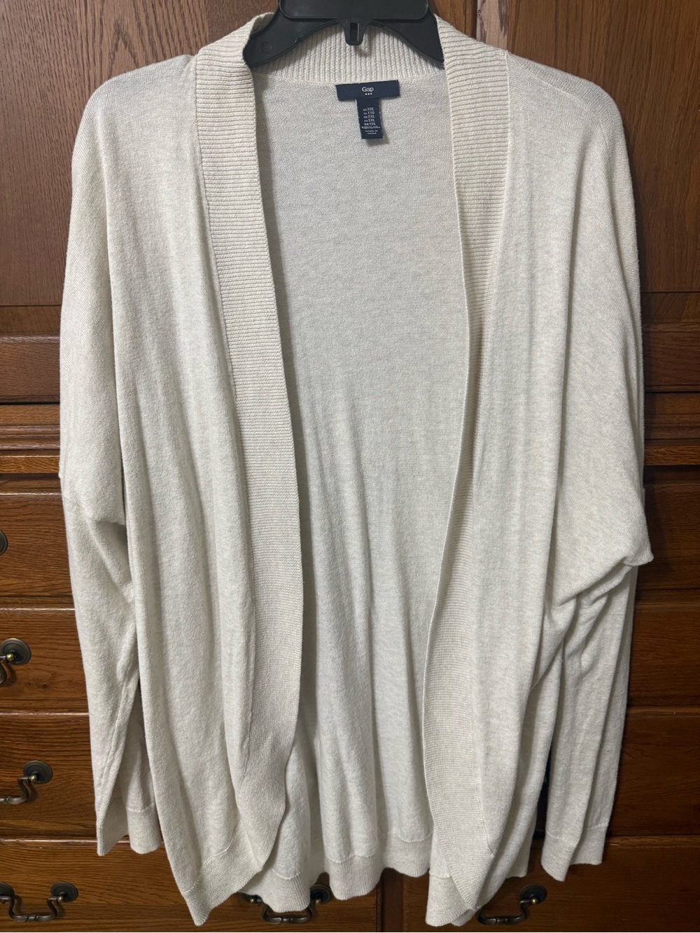 GAP Lightweight Open-Front Cream Cardigan